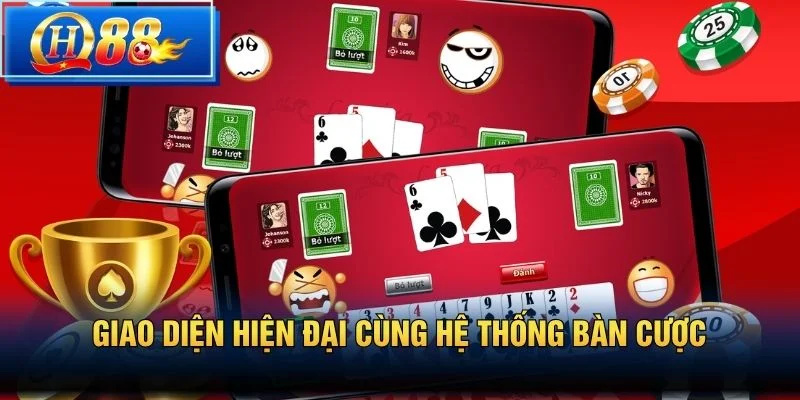 Giao diện hiện đại cùng hệ thống bàn cược