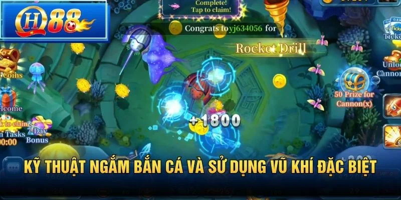 Kỹ thuật ngắm bắn cá và sử dụng vũ khí đặc biệt